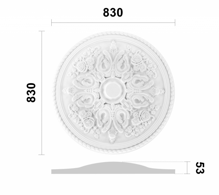 Rozeta din poliuretan, Grand Decor, R 107 , diametru =83cm [3]