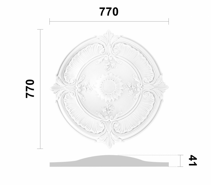Rozeta din poliuretan, Grand Decor, R 120 , diametru =77cm [2]