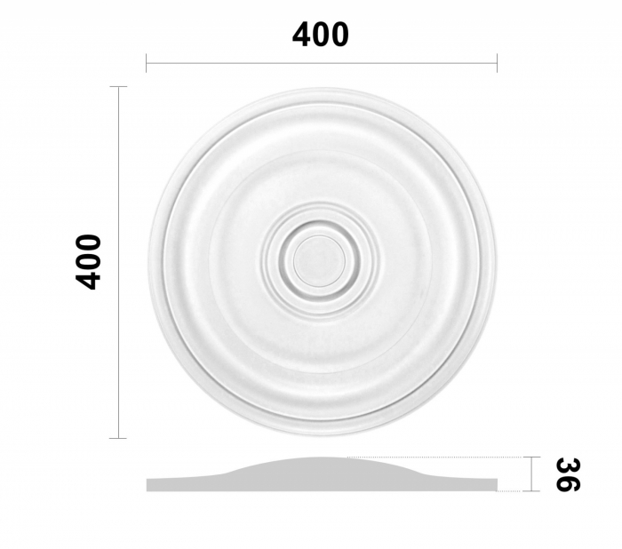 Rozeta din poliuretan, Grand Decor, R 134 , diametru =40cm [2]