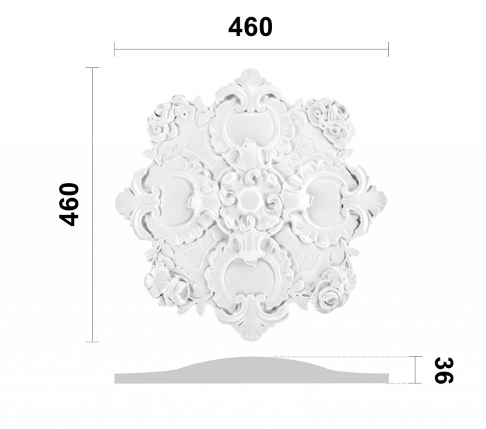 Rozeta din poliuretan, Grand Decor, R 149 , diametru =46cm [2]