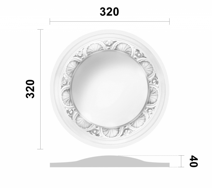 Rozeta din poliuretan, Grand Decor, R 179 , diametru =32cm [2]