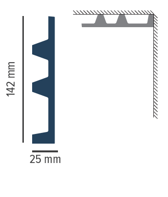 Scafa luminoasa - brau din poliuretan,Tesori F, KF505, 14.2cmx2.5cmx200cm [2]