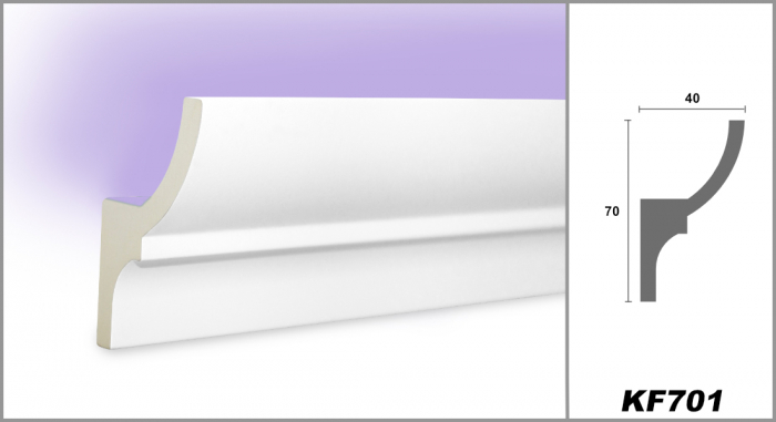 Scafa luminoasa - cornisa din poliuretan,Tesori F, KF701, 7cmx4cmx200cm [4]