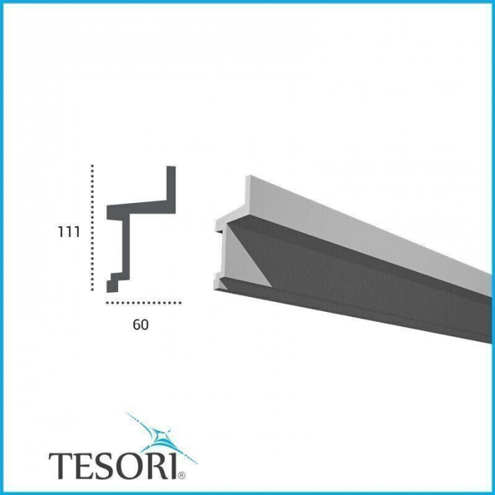 Scafa luminoasa - cornisa din poliuretan,Tesori F, KF705, 11.1cmx6cmx200cm [2]