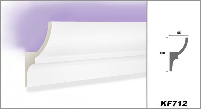 Scafa luminoasa - cornisa din poliuretan,Tesori F, KF712, 10cmx5.5cmx200cm [3]