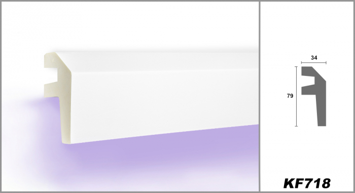 Scafa luminoasa - cornisa din poliuretan,Tesori F, KF718, 7.9cmx3.4cmx200cm [4]