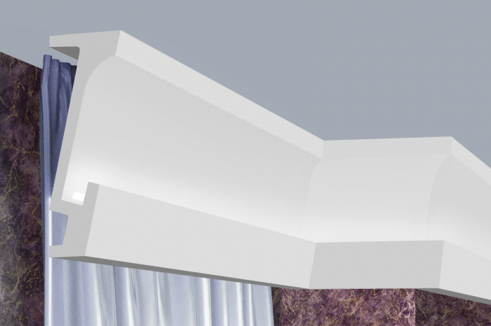 Scafa luminoasa - cornisa masca galerie perdea , din poliuretan,Tesori F, KF804, 16cmx5.6cmx200cm [2]