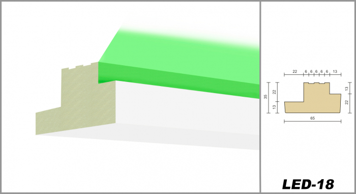 Scafa luminoasa din poliuretan LED-18 [3]