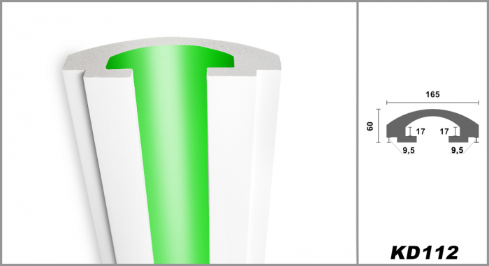 Scafa luminoasa - Tesori D, incastrata in tavan KD 112  16.5cm x6cm x115cm [5]