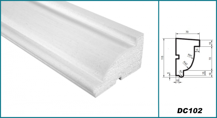 Solbanc (profil pervaz), DC 102, 11.5cm x7cm x200 cm [4]