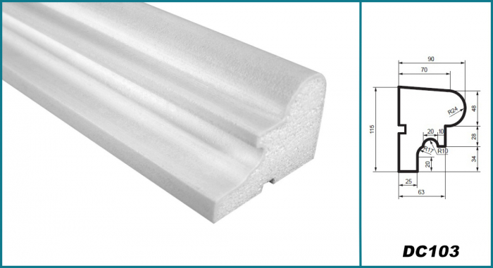 Solbanc (profil pervaz), DC 103, 11.9cm x 9cm x200 cm [4]