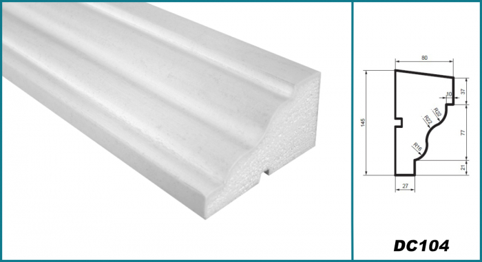 Solbanc (profil pervaz), DC 104, 14.5cm x 8cm x 200 cm [4]