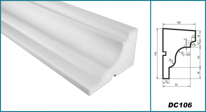 Solbanc (profil pervaz), DC 106, 15.5cm x 10cm x200 cm [4]