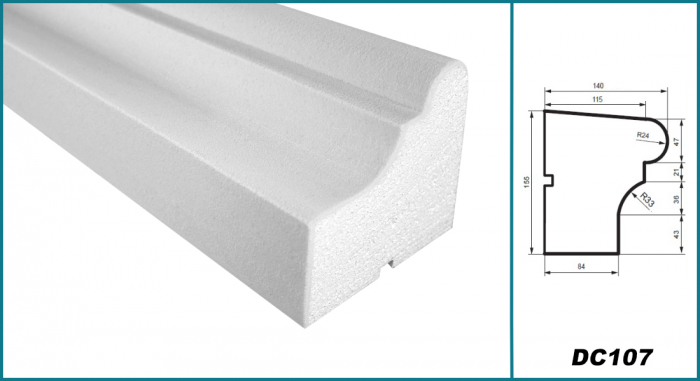 Solbanc (profil pervaz), DC 107, 15.5cm x 14cm x200 cm [4]