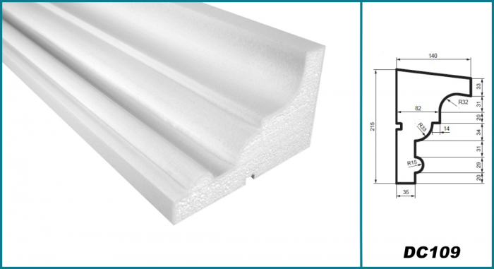 Solbanc (profil pervaz), DC 109, 21.5cm x 14cm x200 cm [4]