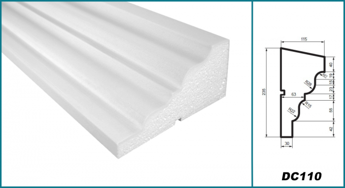 Solbanc (profil pervaz), DC 110, 23.5cm x 11.5cm x200 cm [4]