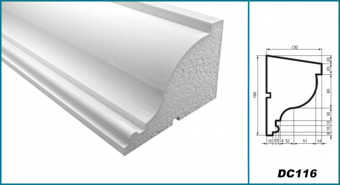 Solbanc (profil pervaz), DC 116, 19cm x 13cm x200 cm [4]