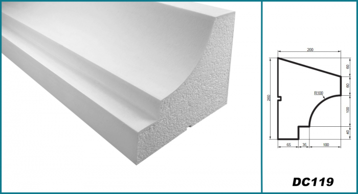 Solbanc (profil pervaz), DC 119, 26cm x 20cm x200 cm [4]