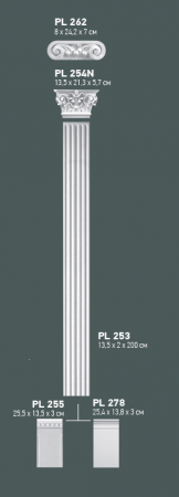 Baza pilastru, Grand Decor, PL 255, 13.5cmx25.5cmx3 cm [1]