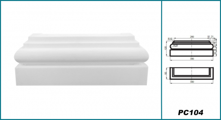 Baza pilastru,  PC 104 , 34cm x 12cm x 9.2cm [1]