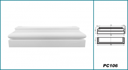 Baza pilastru, PC 106, 50cm x 12cm x 11.7cm [1]