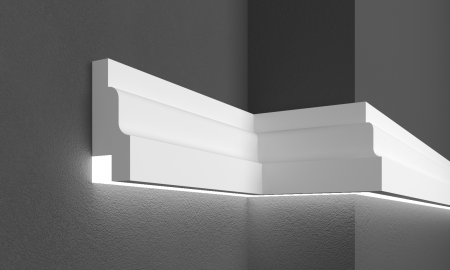 Scafe luminoase-profile pentru iluminare indirecta cu LED-exterior - Brau de exterior, MC 302 LED,8.5cmx 3.5cmx 200cm