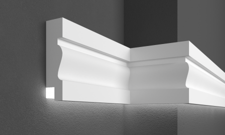 Scafe luminoase-profile pentru iluminare indirecta cu LED-exterior - Brau de exterior, MC 304 LED,12.5cmx 3.5cm x 200cm