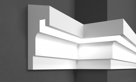 Scafe luminoase-profile pentru iluminare indirecta cu LED-exterior - Brau de exterior, MC 307 LED,18cm x7.5cm x 200cm