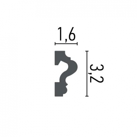 Brau decorativ, din HDP, HCR 502, 3.2cmx1.6cmx200cm [1]