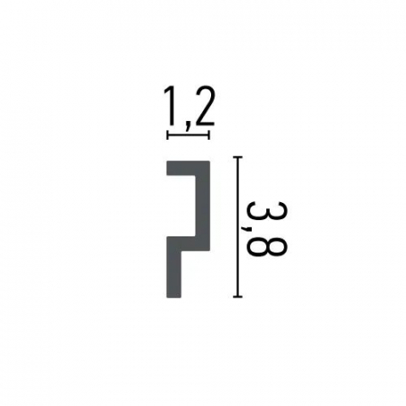 Brau decorativ, din HDP, HCR 503, 3.8cmx1.2cmx200cm [1]