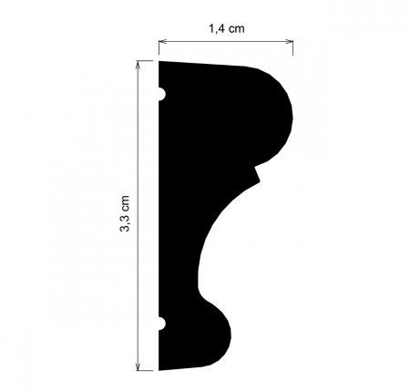 Brau  decorativ, din HDP, HCR 522,  3.3cmx1.4cmx200cm [2]