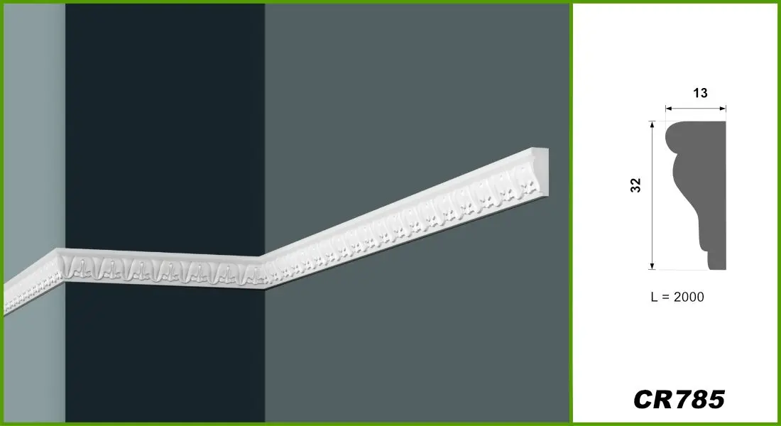 Brau din poliuretan, Grand Decor CR 785, 3.2cmx1.3cmx200cm [1]