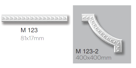 Lichidare stoc - Brau din poliuretan, Harmony M 123, 8.1cmx1,7cmx200cm