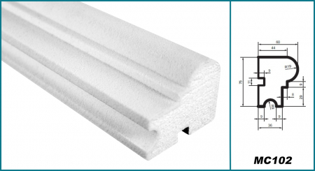 Brâu pentru exterior, MC 102, 7.5cm x 6cm x 200cm [4]