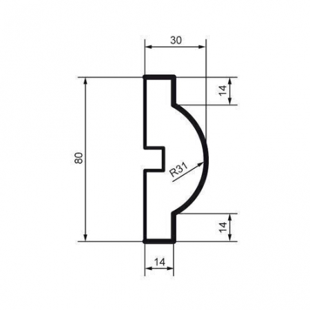 Brâu pentru exterior, MC 103, 8cm x 3cm x 200cm [1]