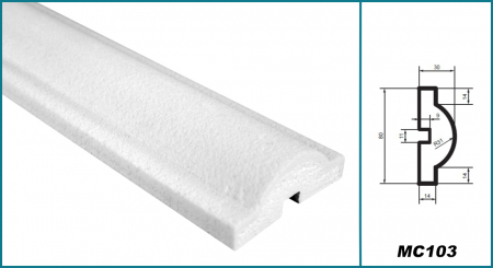 Brâu pentru exterior, MC 103, 8cm x 3cm x 200cm [4]