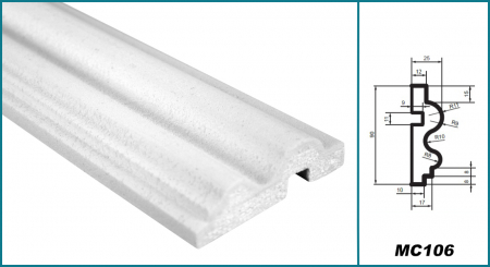 Brâu pentru exterior, MC 106, 9cm x 2.5cm x 200cm [4]