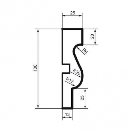Brâu pentru exterior, MC 107, 10cm x 2.5cm x 200cm [1]