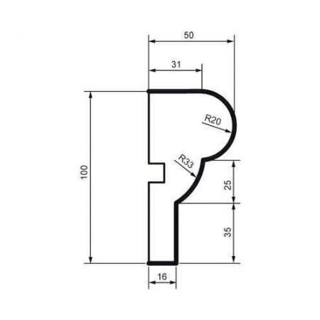 Brâu pentru exterior, MC 110, 10cm x 5cm x 200cm [1]