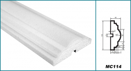 Brâu pentru exterior, MC 114, 11.5cm x 4cm x 200cm [4]