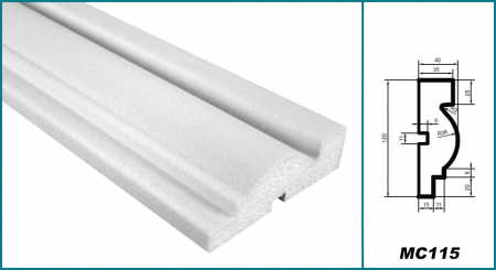 Brâu pentru exterior, MC 115, 12cm x 4cm x 200cm [4]