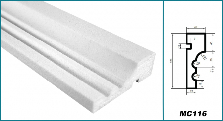 Brâu pentru exterior, MC 116, 12cm x 4cm x 200cm [4]