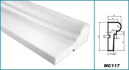 Brâu pentru exterior, MC 117, 13cm x 6cm x 200cm [4]