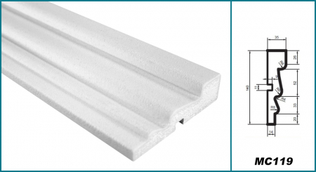 Brâu pentru exterior, MC 119, 14cm x 3.5cm x 200cm [4]