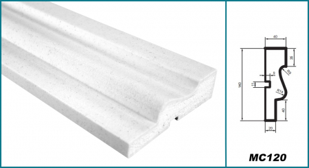 Brâu pentru exterior, MC 120, 14cm x 4cm x 200cm [4]