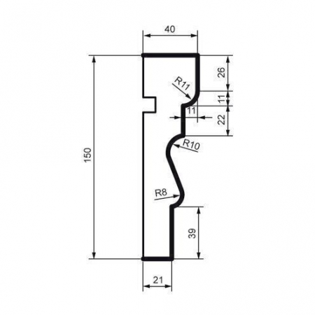 Brâu pentru exterior, MC 125, 15cm x 4cm x 200cm [1]