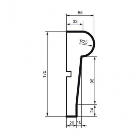 Brâu pentru exterior, MC 132, 17cm x 5.5cm x 200cm [1]