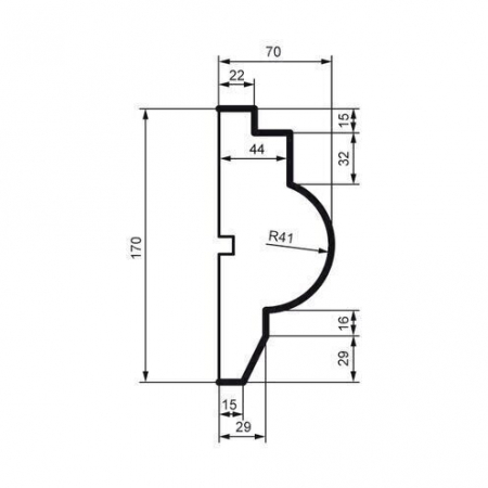 Brâu pentru exterior, MC 133, 17cm x 7cm x 200cm [1]