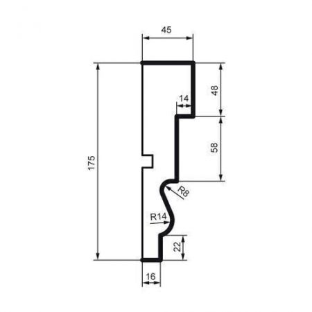 Brâu pentru exterior, MC 134, 17.5cm x 4.5cm X 200cm [1]