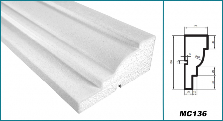 Brâu pentru exterior, MC 136, 18cm x 7.5cm x 200cm [4]